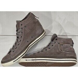 Diesel Men's Exposure l Sneakers High-Cut Suede Leather Luxury Casual Gray 11